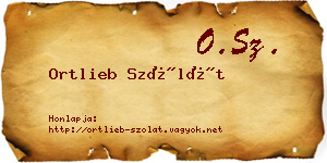 Ortlieb Szólát névjegykártya