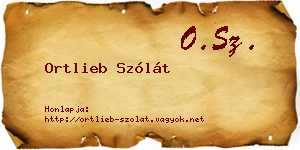 Ortlieb Szólát névjegykártya